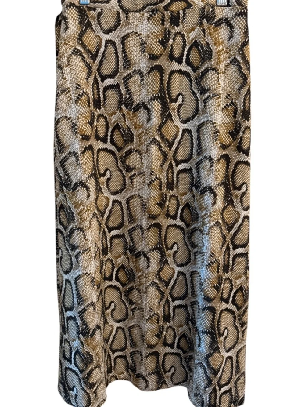 Como Vintage Snakeskin Wrap Midi Skirt, Small - Picture 4 of 4